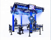 Color negro/azul del parque temático VR del espacio del caminante 9D de la plataforma grande de la realidad virtual