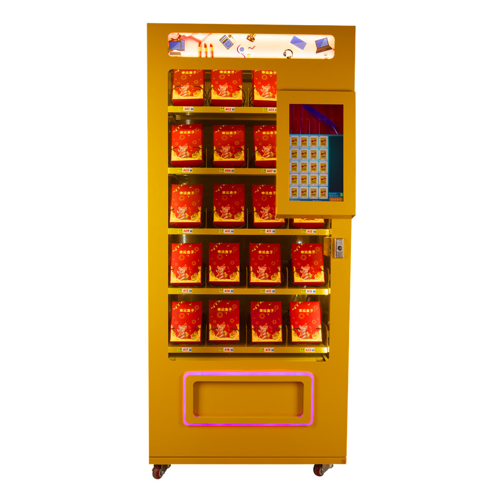 Máquina expendedora llena de la soda del metal, máquinas expendedoras afortunadas azules/del rosa/del amarillo de la caja de la comida