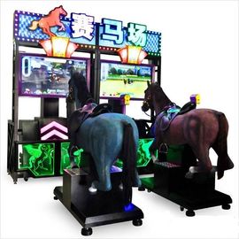 La máquina de la arcada de la carrera de caballos de la fibra de vidrio del metal/va va máquina de videojuego del jinete